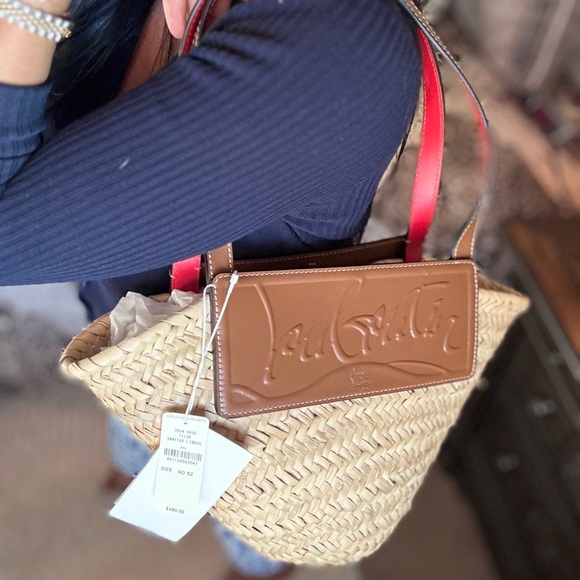Christian Louboutin straw and leather bag - Picture 9 of 15